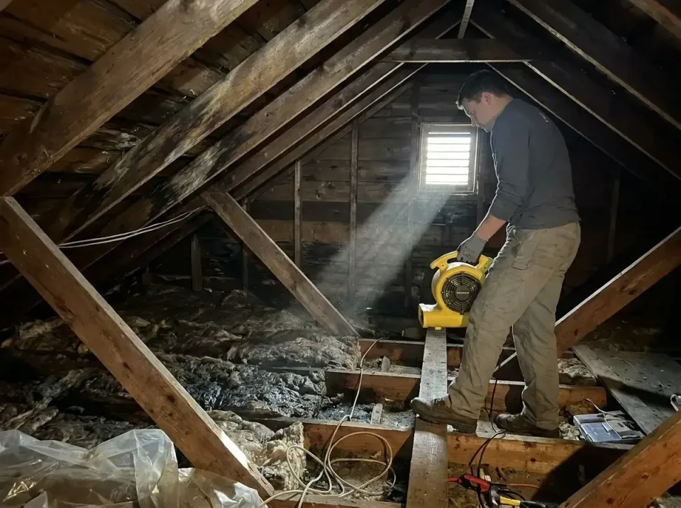 attic-water-damage-drying-proc-007 — frequently asked questions, Emergency Water Extraction & 24/7 Flood Response in Conrad,…
